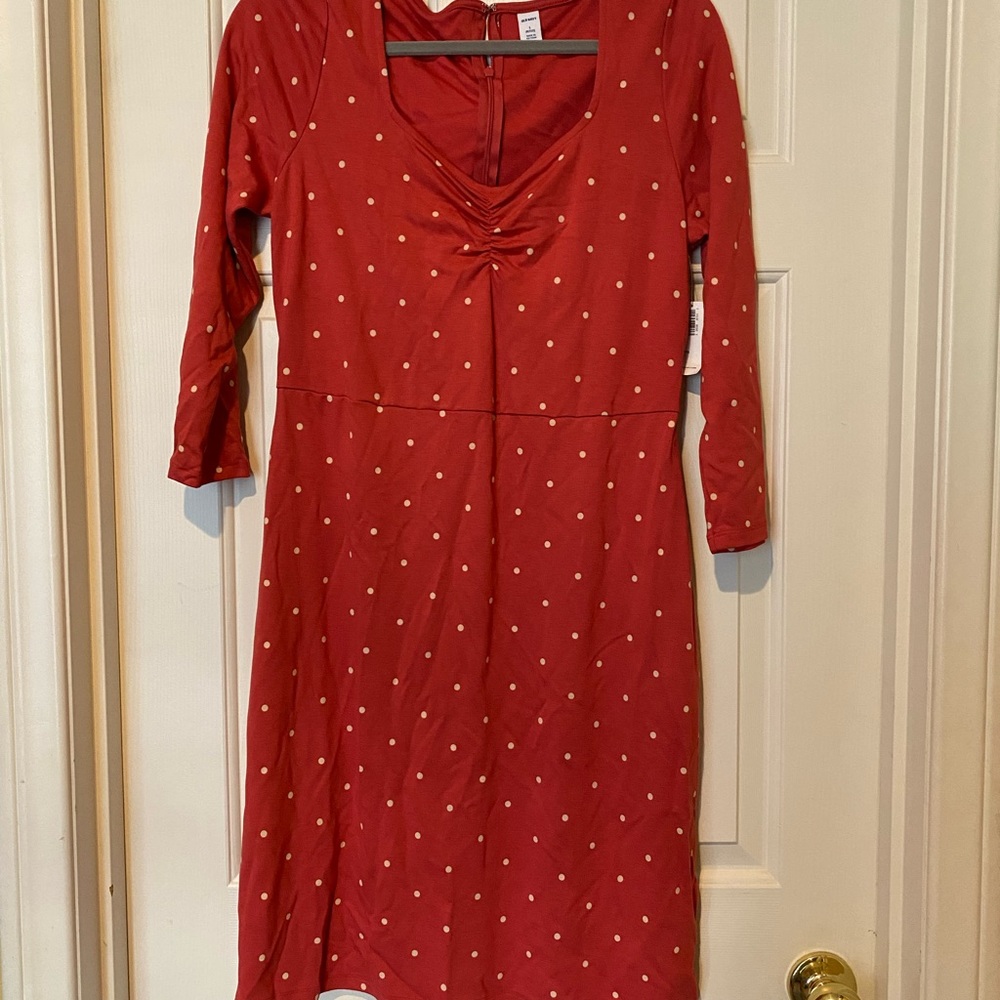 Dark Pink polka dot dress Old Navy